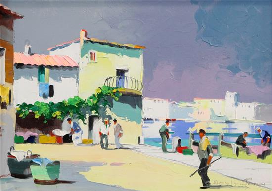 § Cecil Rochfort DOyly John (1906-1993) Mistral Time off French Coast, Cap DAntibes 10 x 14in.